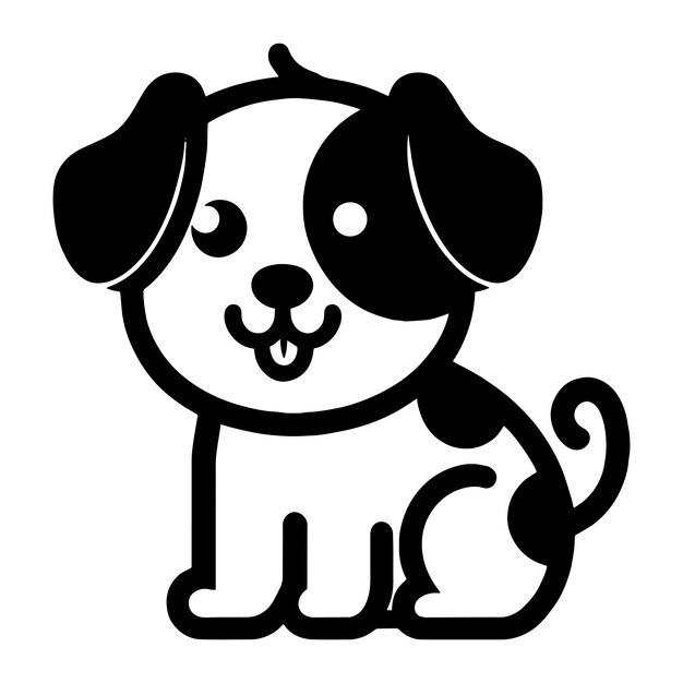 Vector cartoon dog svg