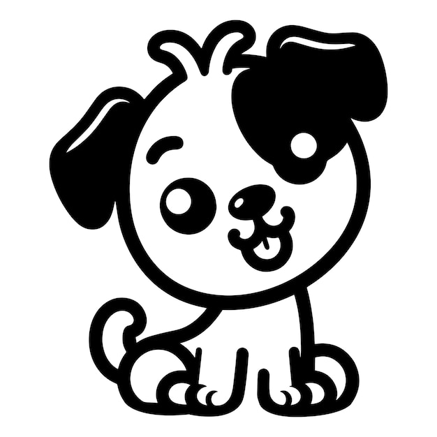 Vector cartoon dog svg