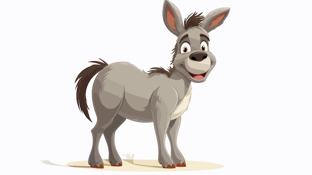 Vector a cartoon of a donkey with a big smile on its face