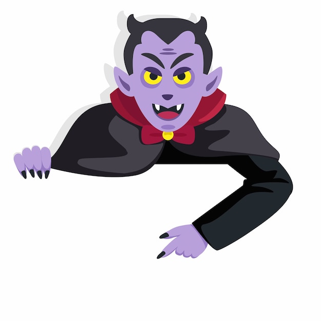 Cartoon Dracula Vampire Character 