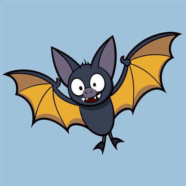 Vector a cartoon drawing of a bat with a mouth that says quot a quot on it