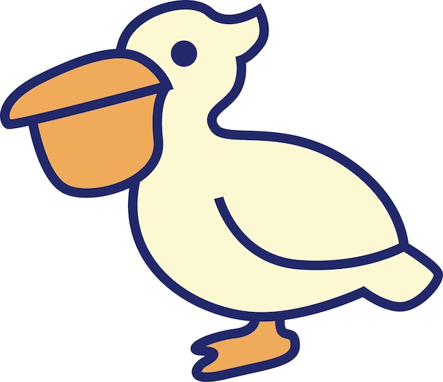 Vector a cartoon drawing of a bird with a bowl of food in it