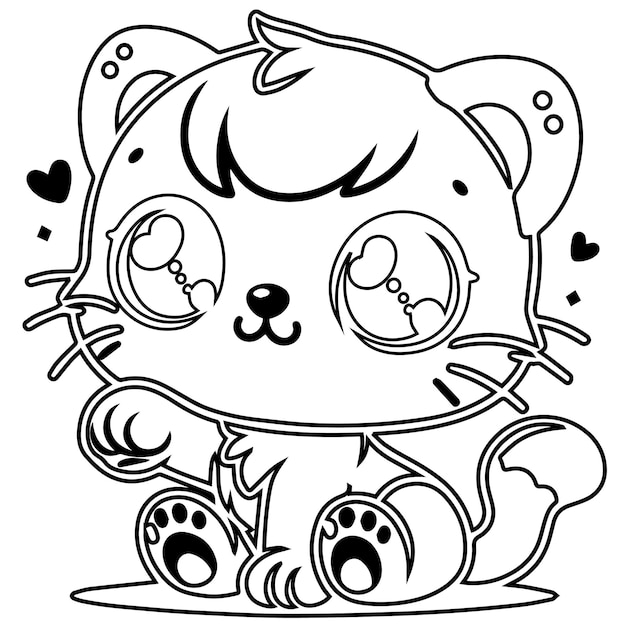 a cartoon drawing of a cat with the words quot baby quot on it