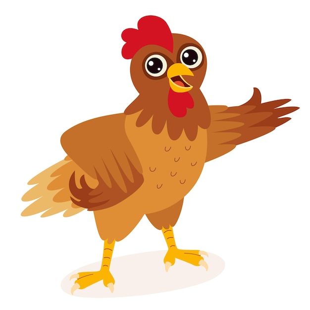 Cartoon Drawing Of A Chicken Character