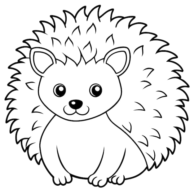 a cartoon drawing of a cute animal with a white background