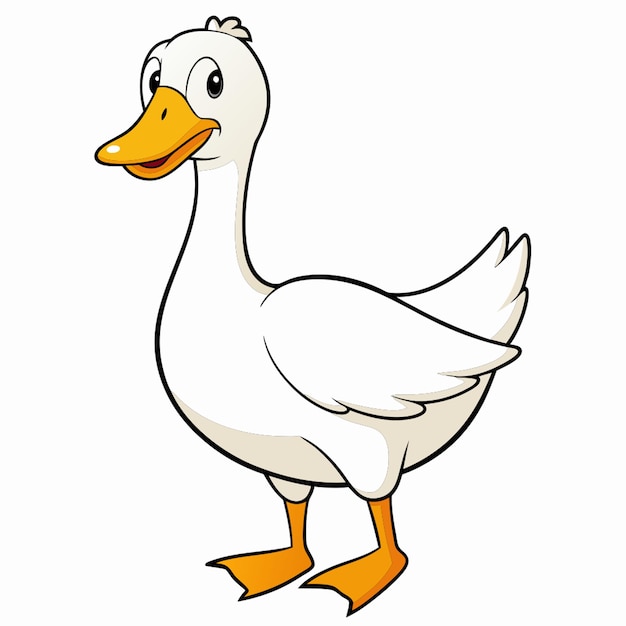 Vector a cartoon drawing of a duck with a white duck on it