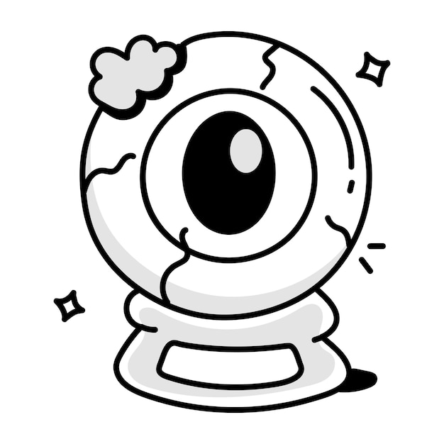 Vector a cartoon drawing of an eye with the word quot eye quot on it