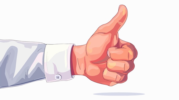 Vector a cartoon drawing of a hand giving a thumbs up