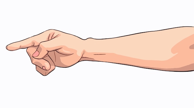 a cartoon drawing of a hand holding a fist