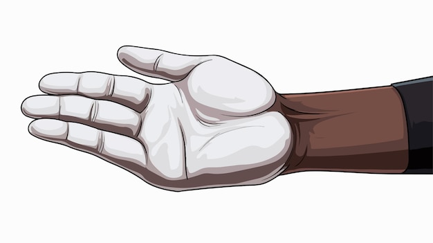 a cartoon drawing of a hand that says  the word  on it