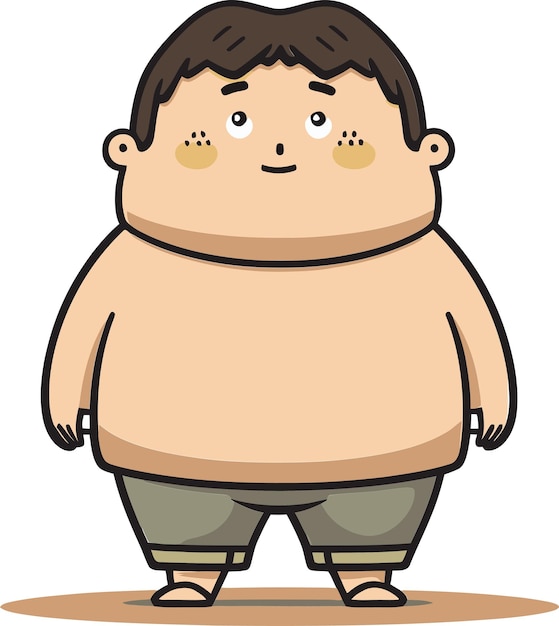 a cartoon drawing of a man with a big chest