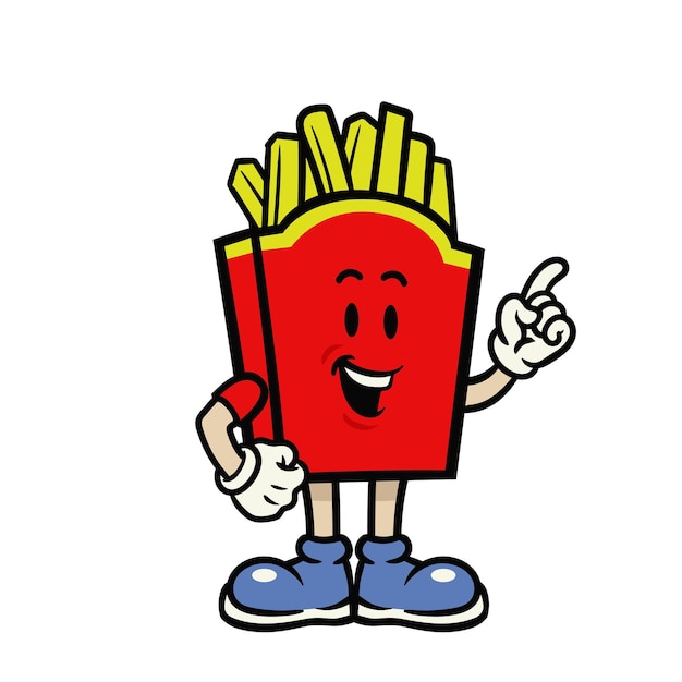 a cartoon drawing of a mcdonalds with a thumb up