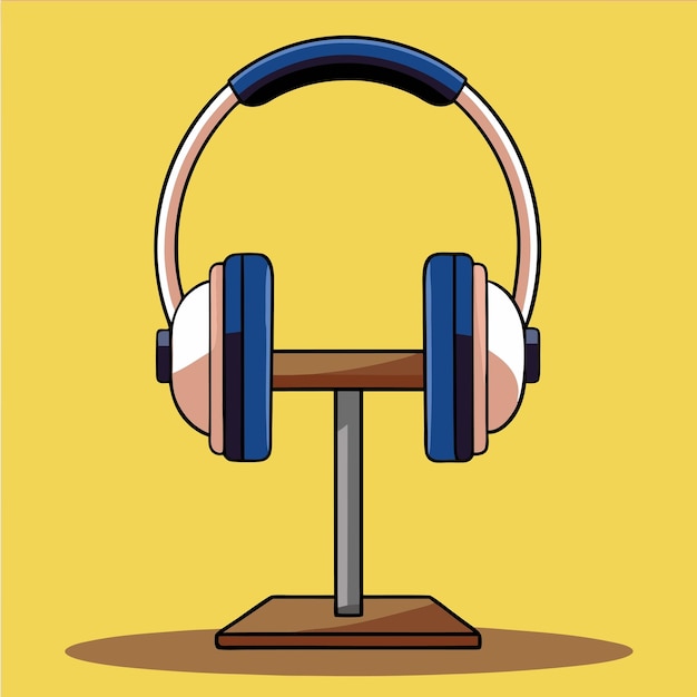 a cartoon drawing of a pair of headphones that says quot headphones quot