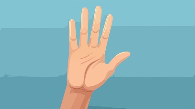 a cartoon drawing of a persons hand with the fingers raised