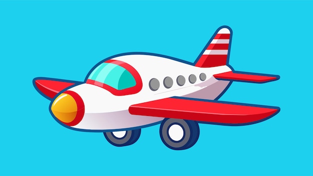 Vector a cartoon drawing of a red and white airplane with the words  the tail of a plane