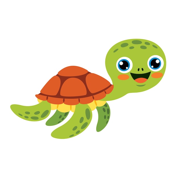 Cartoon Drawing Of A Sea Turtle