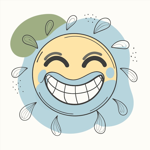 Vector a cartoon drawing of a smiling face with the words quot smiley quot on it