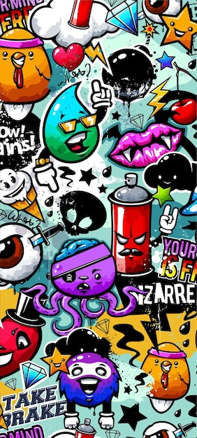 A cartoon drawing of some graffiti that says your is for zazzare.