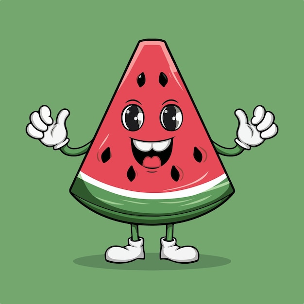 a cartoon drawing of a watermelon with a face that says quot melon quot