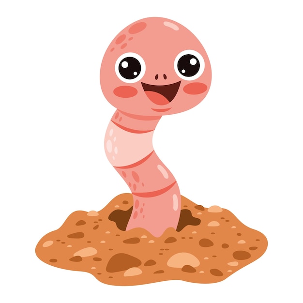 Cartoon Drawing Of A Worm