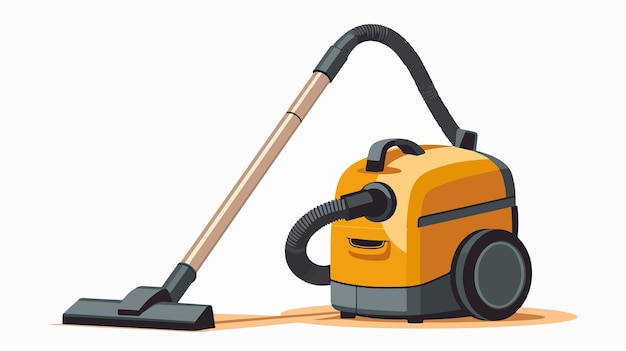 Vector a cartoon drawing of a yellow vacuum cleaner