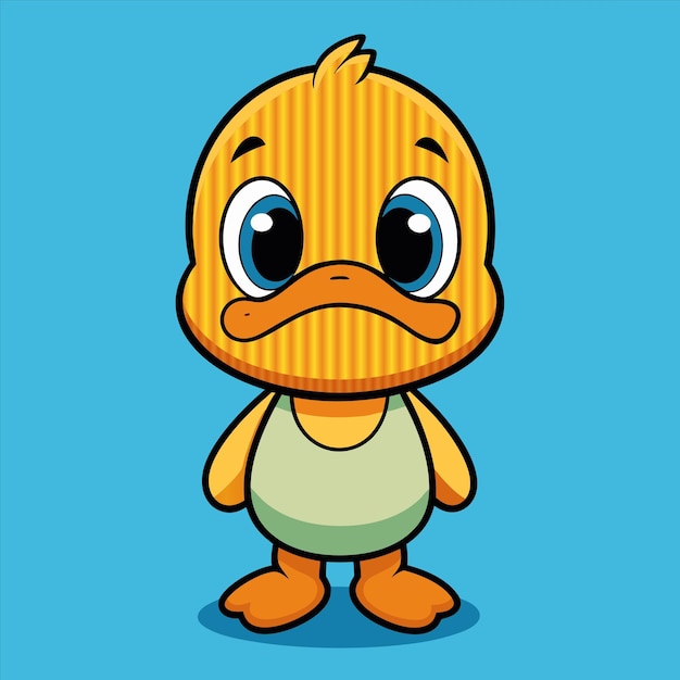 a cartoon of a duck with a yellow shirt that says ducky