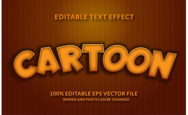 Cartoon editable text effect