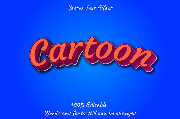 Cartoon editable text effect