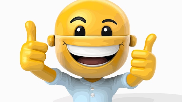 Cartoon Emoticon Face Icon Wearing PPE Medical Mask