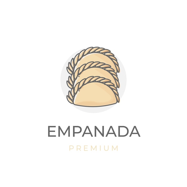 Cartoon Empanadas Simple Vector Illustration Logo