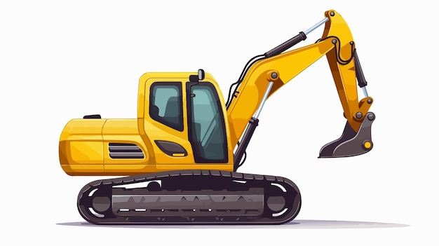 Vector cartoon excavator vector illustration