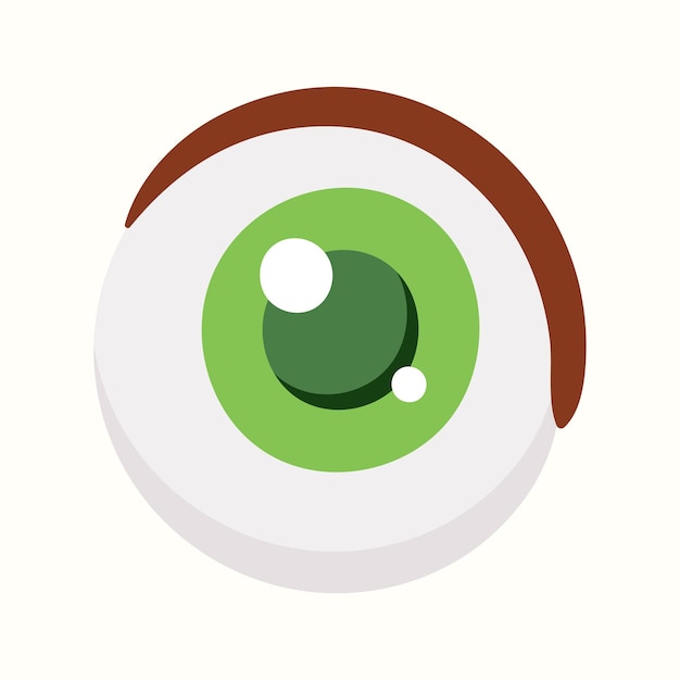 Cartoon eye. Vector illustration in flat style