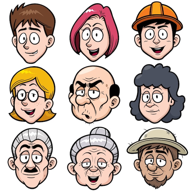 Cartoon face character