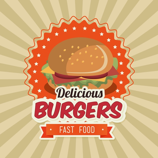 cartoon fast food design 