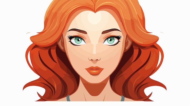 Cartoon Female Face Vector Illustration