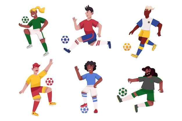 Cartoon football players collection