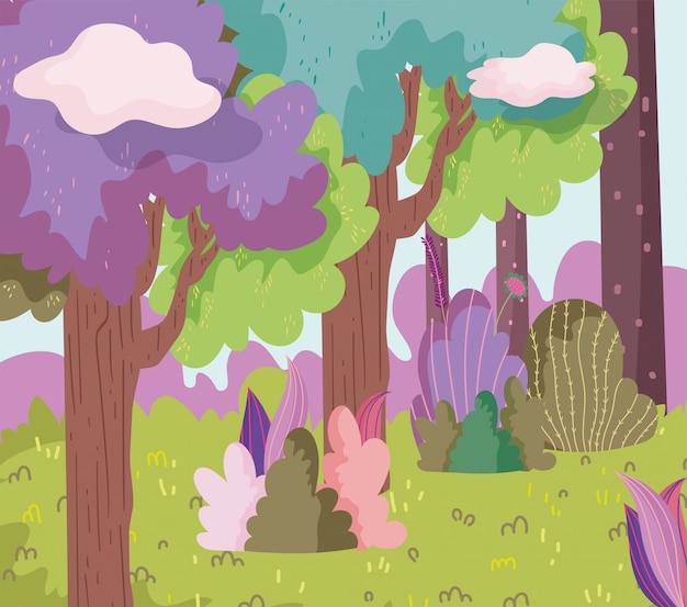 cartoon forest illustration