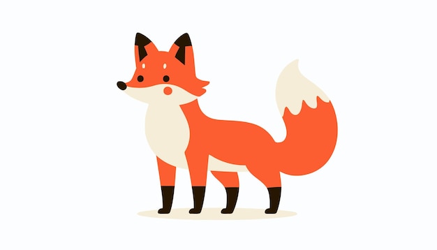 a cartoon of a fox with a white background