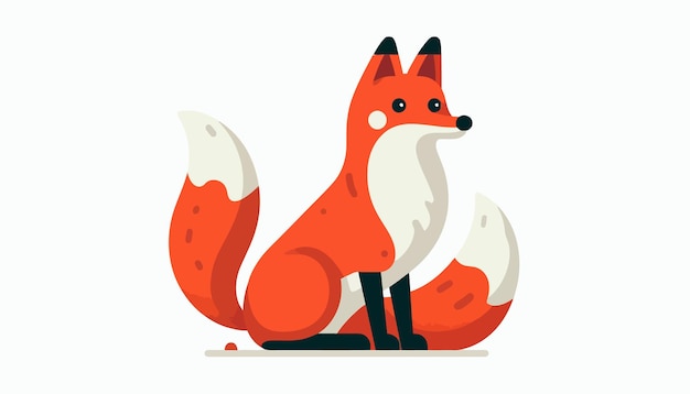 a cartoon of a fox with a white background