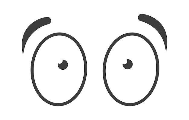 Cartoon frightened Eyes Vector illustration