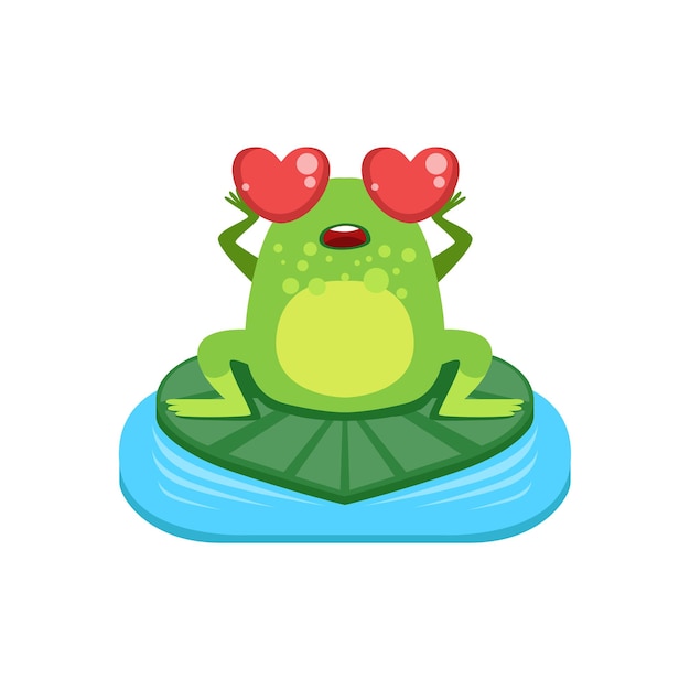 Cartoon Frog Character In Love