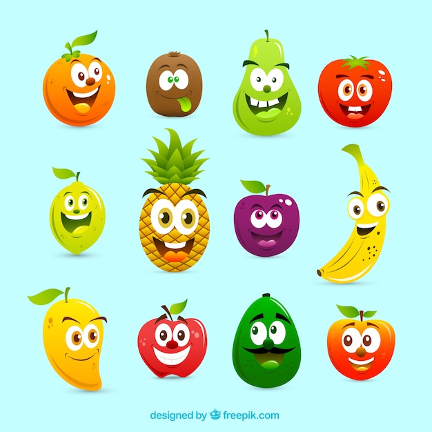 Cartoon fruits