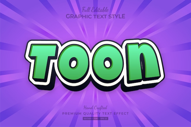 Cartoon Fun Editable Text Effect Font Style