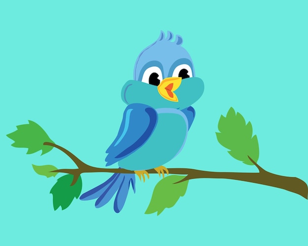 Cartoon funny baby macaw