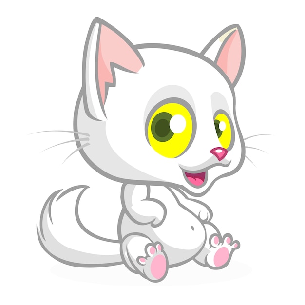 Cartoon funny cat illustration