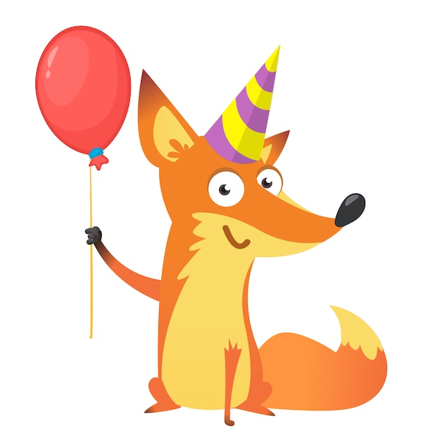 Cartoon funny fox illustration