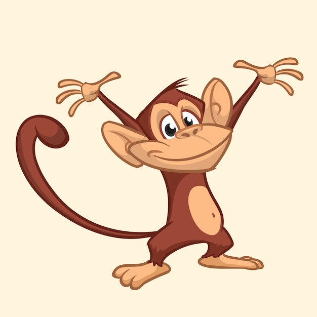 Cartoon funny monkey 