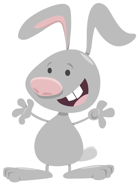 Cartoon funny rabbit or bunny animal character