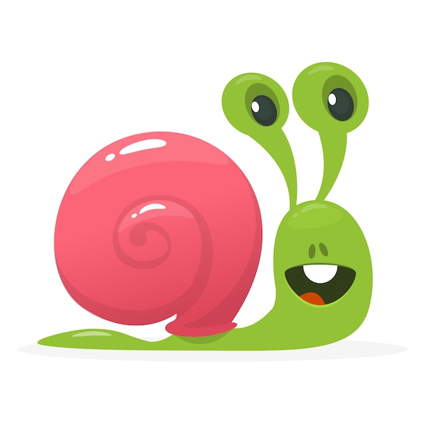 Cartoon funny snail illustration