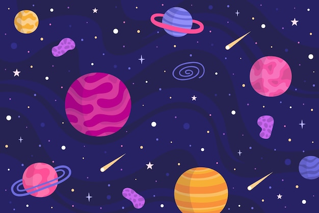 Cartoon galaxy background